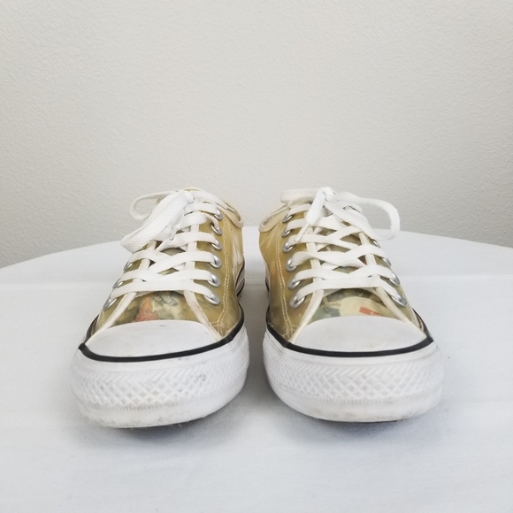 Converse 90s/Y2K Style Clear PVC Low Top Chuck Taylor Sneakers Size 8 - Picture 2 of 12